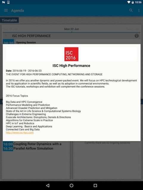 ISC 2016 Agenda App скриншот 3