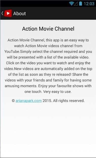 Action Movie Channel स्क्रीनशॉट 1