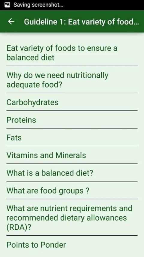 Dietary Guidelines for Indians screenshot 3