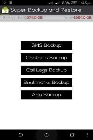 Backup and restore скриншот 5