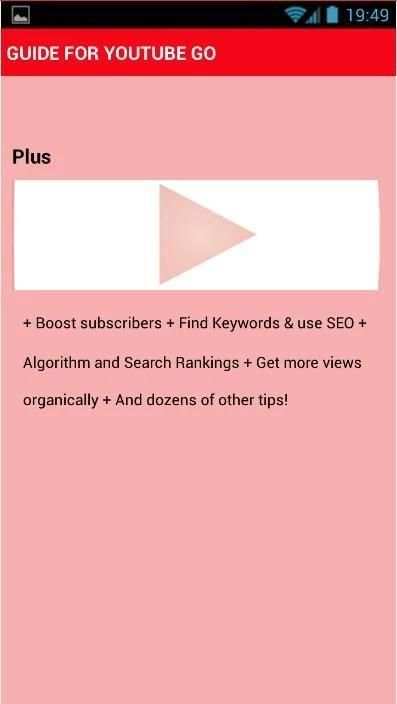 Guide for Youtube Go! скриншот 1