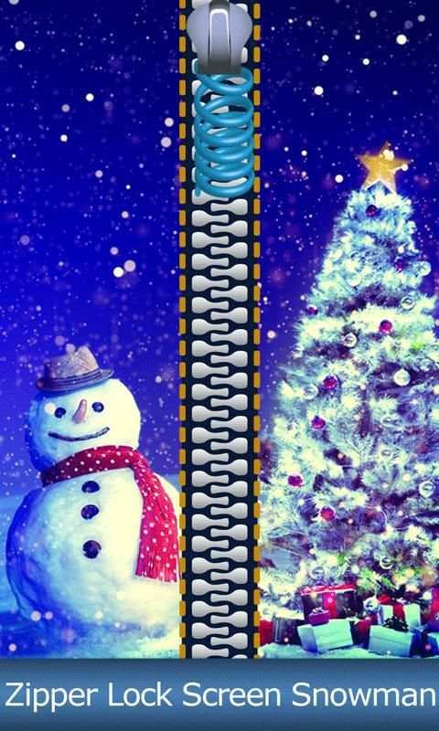 Zipper Lock Screen Snowman screenshot 7