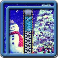 Zipper Lock Screen Snowman