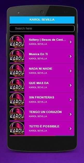 Musica Karol Sevilla Letra Mp3 screenshot 2