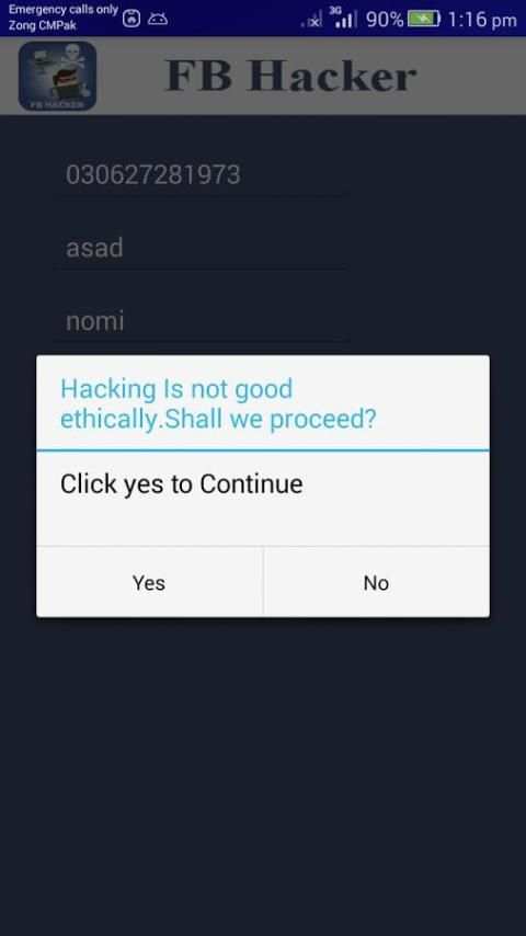 Facebook Hacker Prank screenshot 4