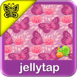 Pink Butterfly Go SMS Theme आइकन