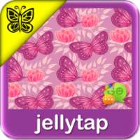 Pink Butterfly Go SMS Theme