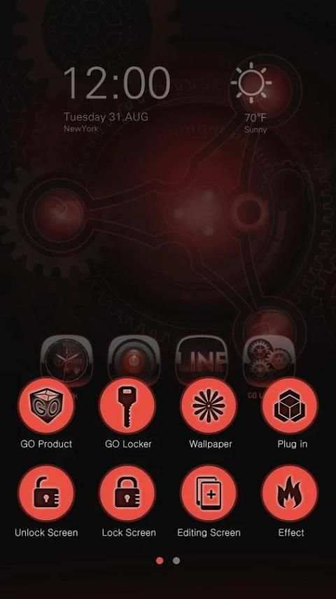 CoreTechnology GOLauncherTheme 2 تصوير الشاشة