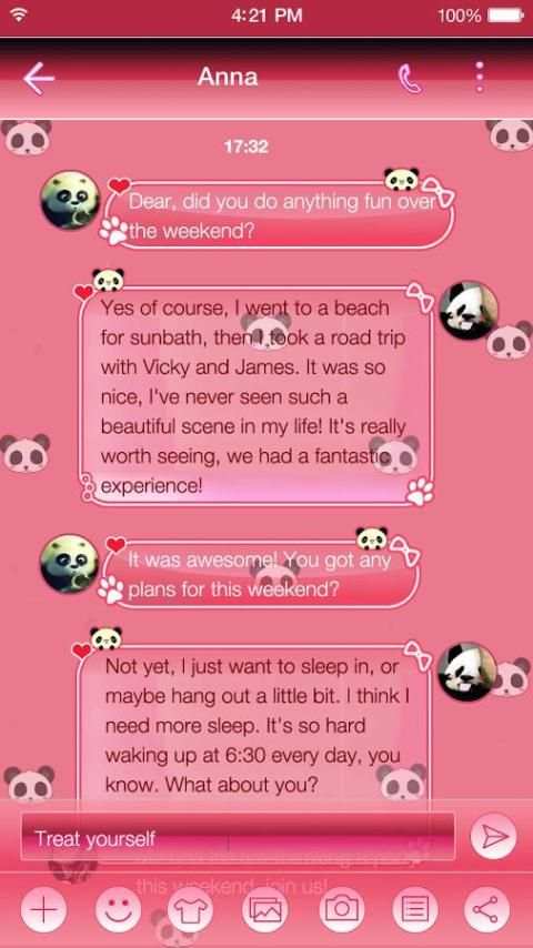 Keyboard Panda Pink screenshot 3