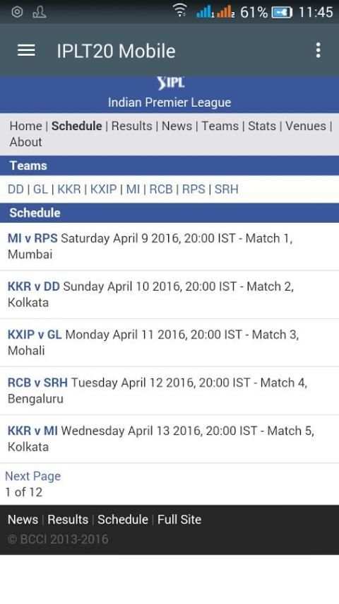 IPL 2016 स्क्रीनशॉट 4