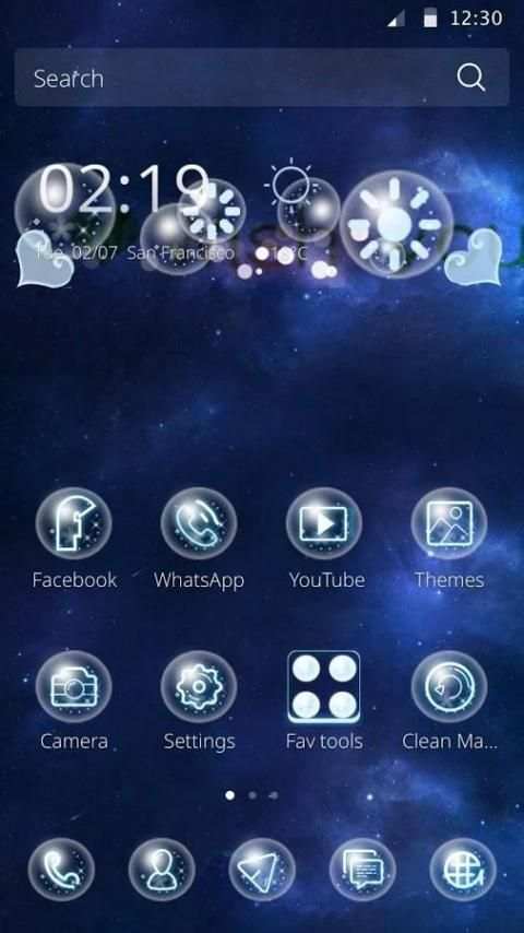 sky tema biru screenshot 3