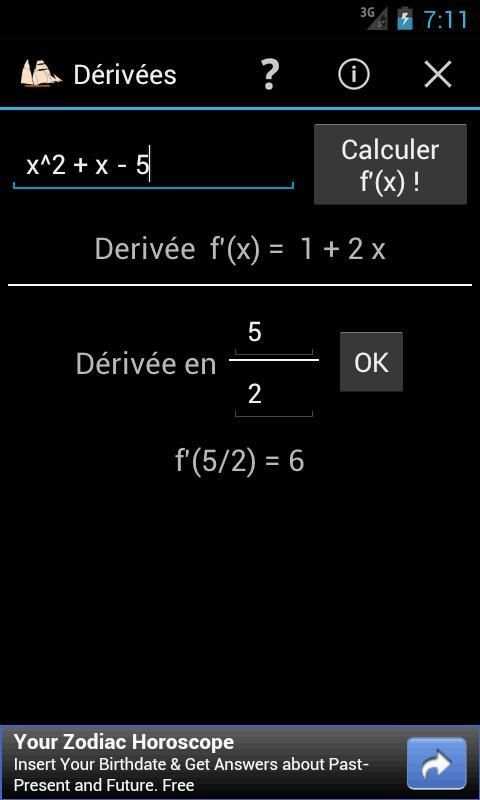 Dérivées screenshot 3