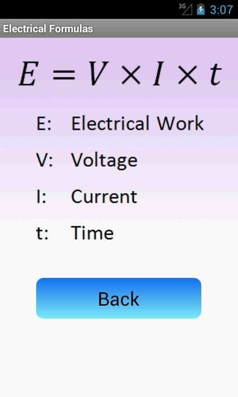 Electrical Formulas screenshot 3