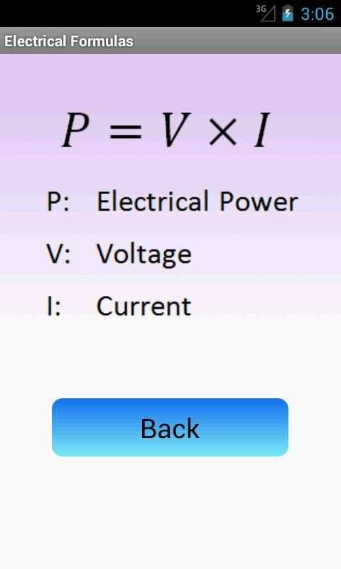 Electrical Formulas screenshot 4