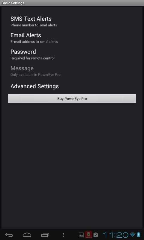 PowerEye Lite AC outage alert screenshot 6