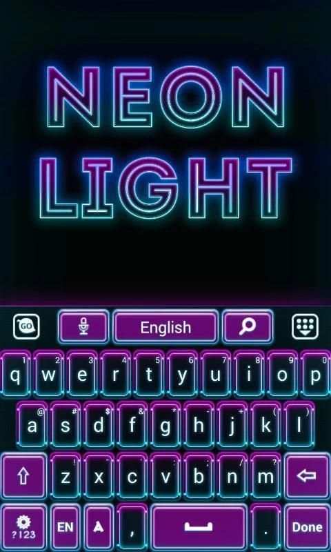 Neon Lights GO Keyboard Theme screenshot 2
