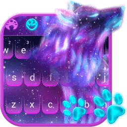 Night Sky Spirit Wolf Keyboard