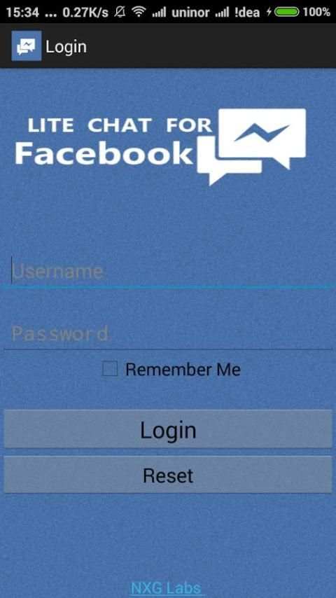 Lite Chat For Facebook screenshot 1