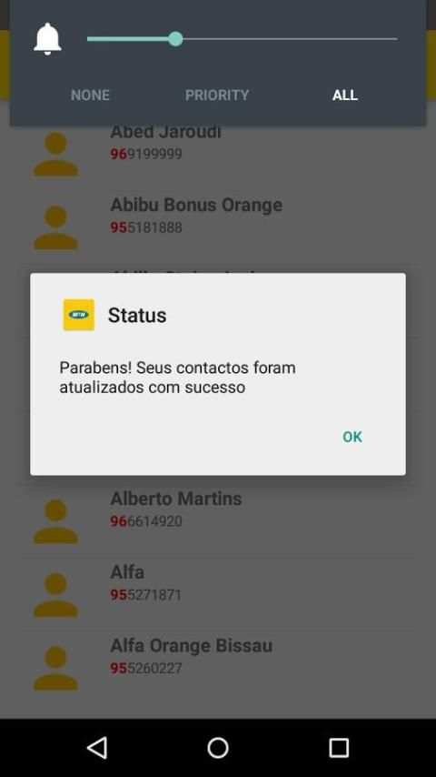 Meus contactos 96 2 تصوير الشاشة