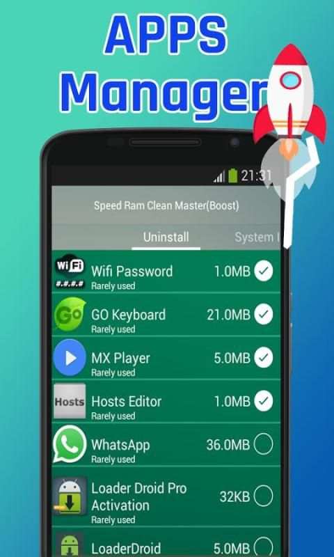 Speed Ram Clean Master(Boost) screenshot 1
