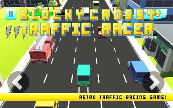 Blocky Crossy Traffic Racer 4 تصوير الشاشة