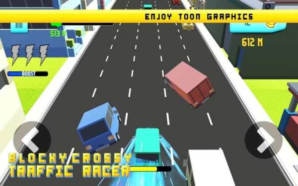 Blocky Crossy Traffic Racer скриншот 3