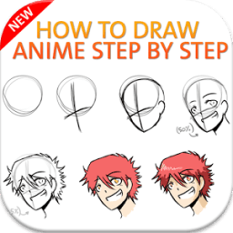 How to draw anime step by step أيقونة