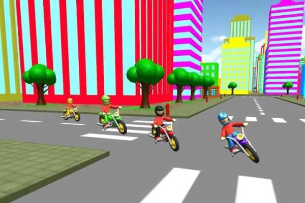 Super Cartoon Bike Racing 3D स्क्रीनशॉट 3