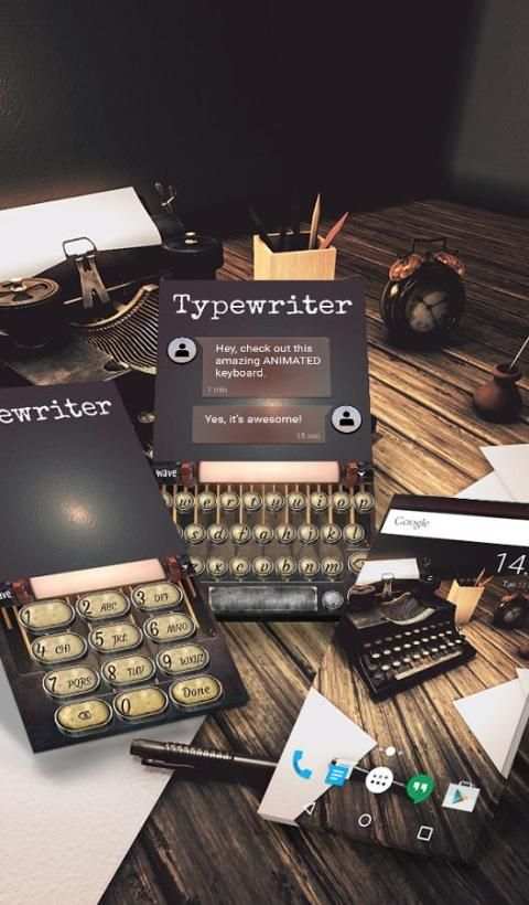 Typewriter Animated Keyboard स्क्रीनशॉट 1