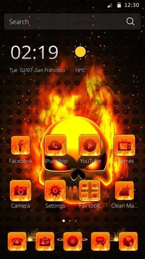 Api Tengkorak Tema screenshot 4