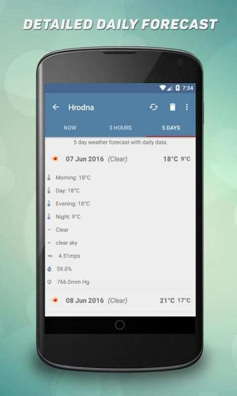 Weather for Android screenshot 2