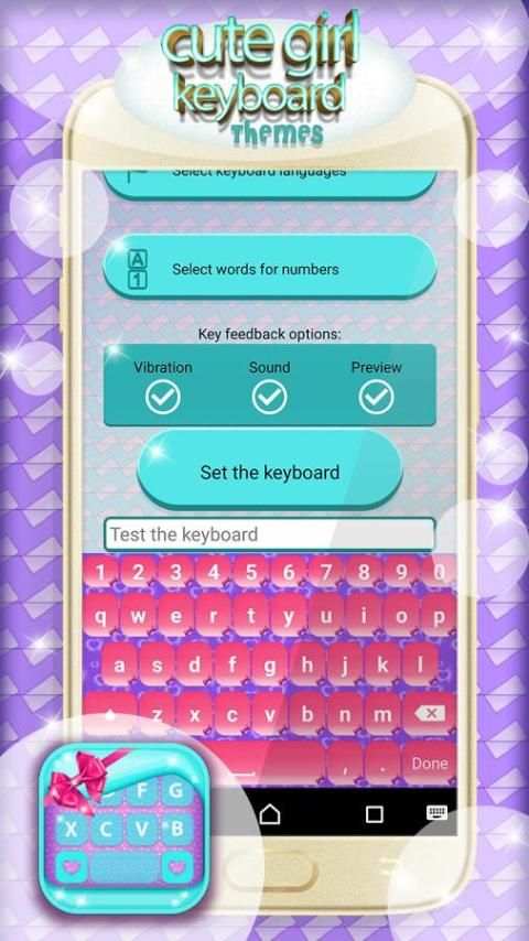 Cute Girl Keyboard Themes screenshot 4