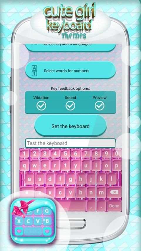 Cute Girl Keyboard Themes screenshot 5