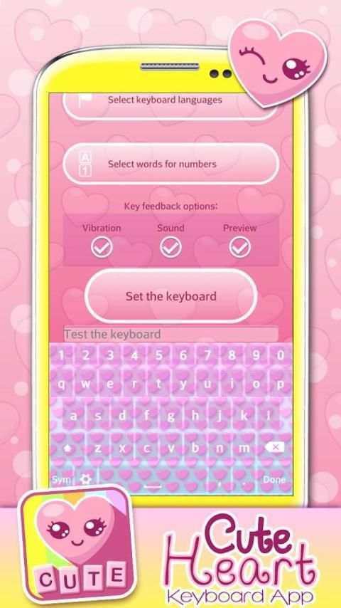 Cute Heart Keyboard App screenshot 4