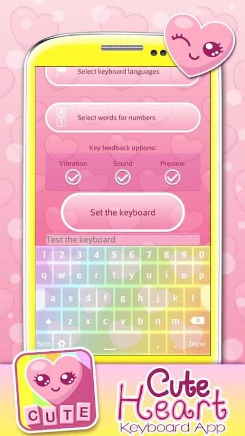 Cute Heart Keyboard App screenshot 6