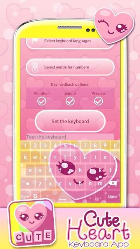 Cute Heart Keyboard App screenshot 5