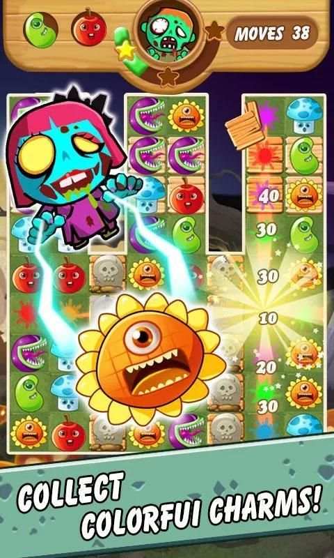 Plants Match : Zombie Hero screenshot 2
