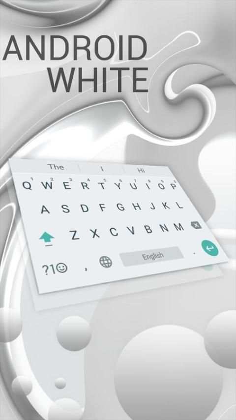 Pearl White Android Keyboard स्क्रीनशॉट 3