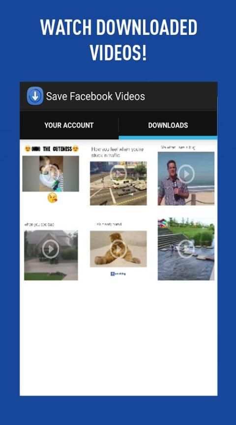 Save Facebook Videos screenshot 1