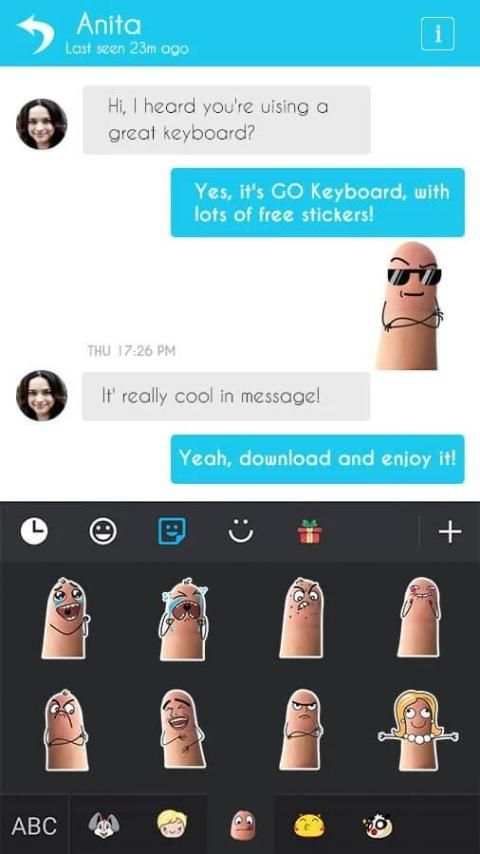 Keyboard Sticker Silly Finger 1 تصوير الشاشة