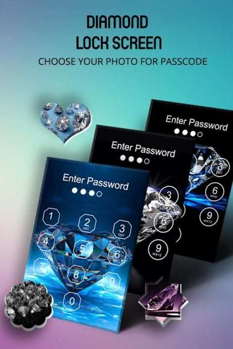 Diamond Lock Screen : Passcode स्क्रीनशॉट 3