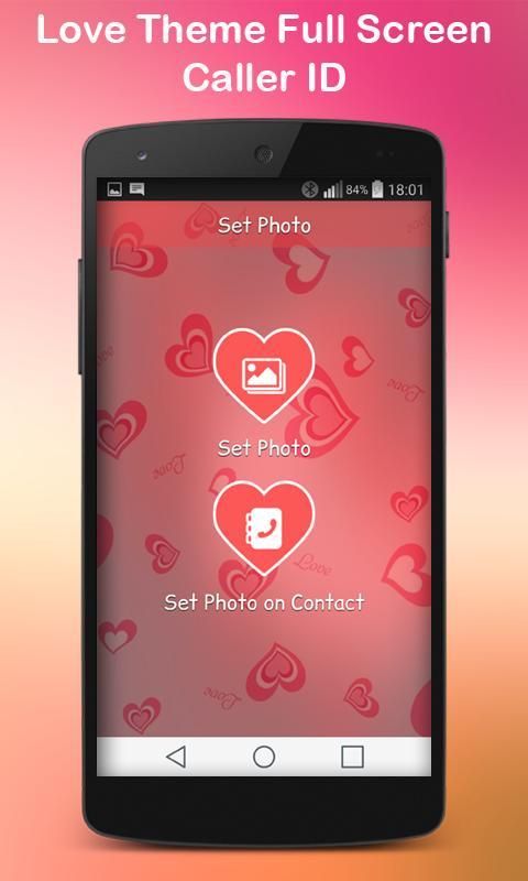Photo Caller ID Love Theme скриншот 2