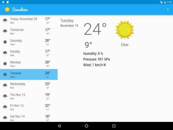 Sunshine Weather screenshot 1