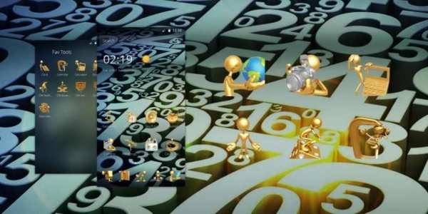 emas 3D nomor Tema screenshot 4