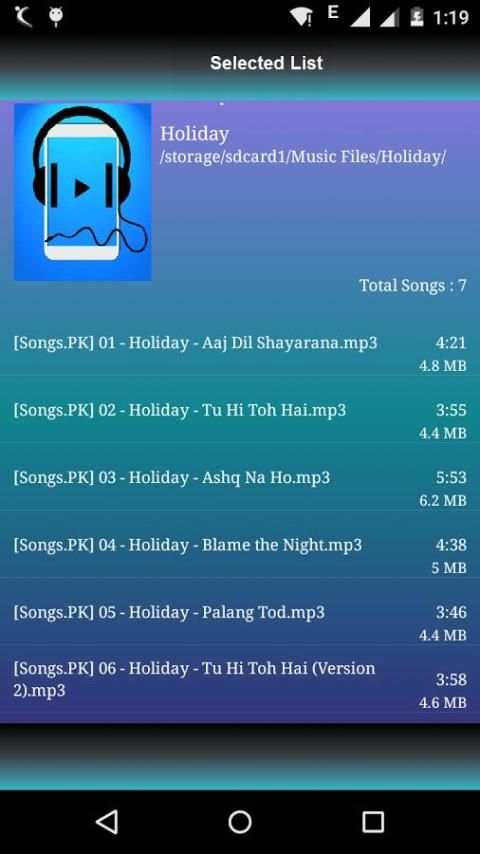 SdCard folder player स्क्रीनशॉट 2