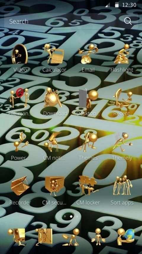 emas 3D nomor Tema screenshot 2