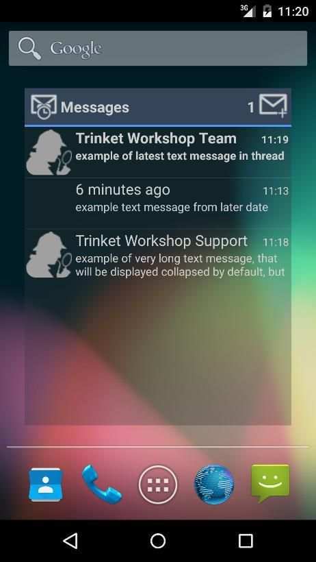 Timely Sms Widget 3 تصوير الشاشة
