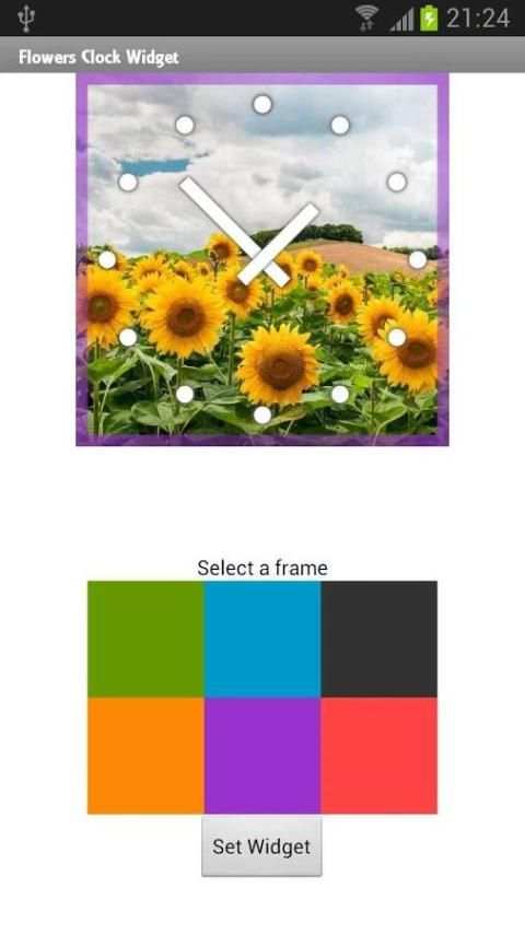 Flowers Clock Widget screenshot 3