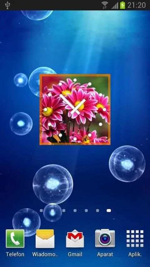 Flowers Clock Widget screenshot 4