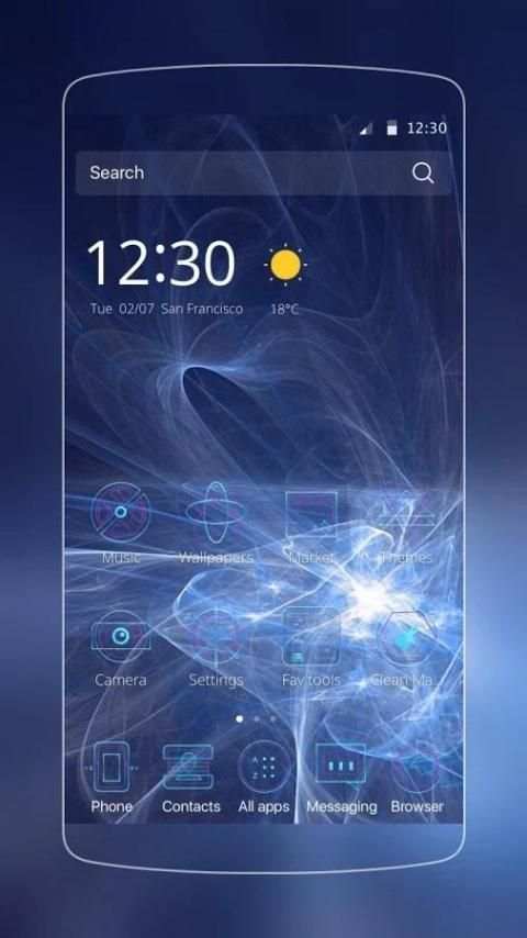 Abstract neon line launcher screenshot 3
